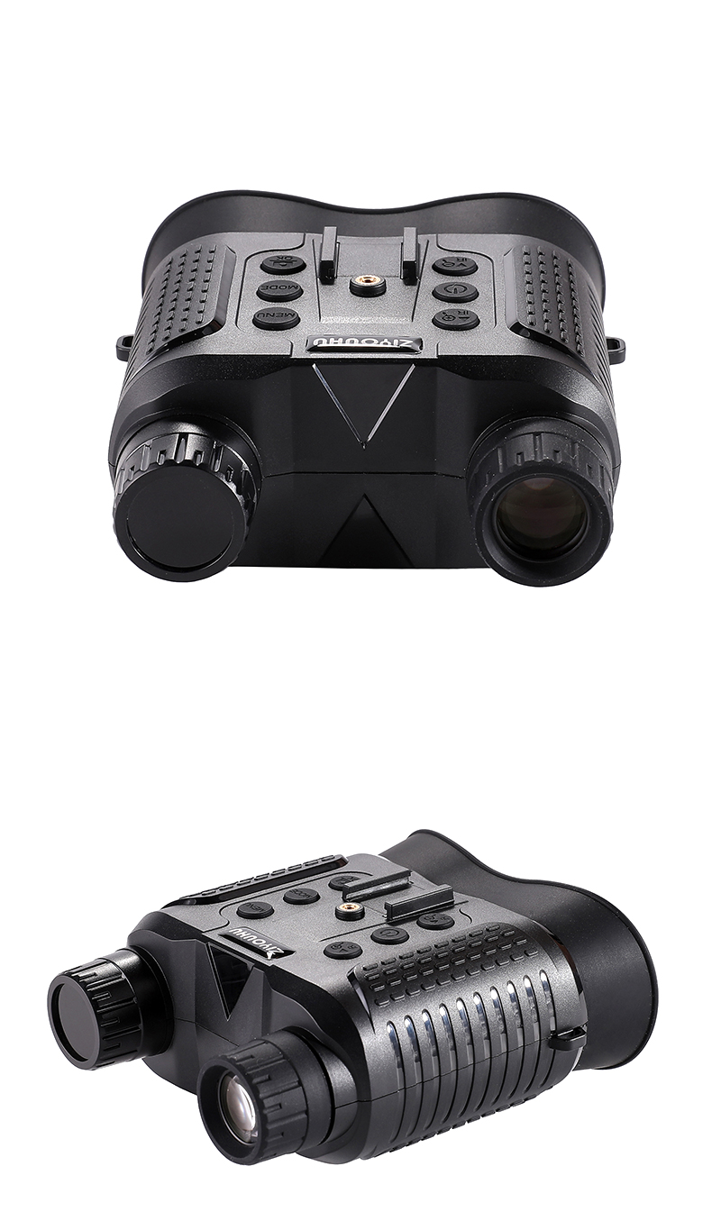 ZIYOUHU NV8160 all-black high-definition infrared night vision device, wearing a single soldier helmet for night photography pic 15