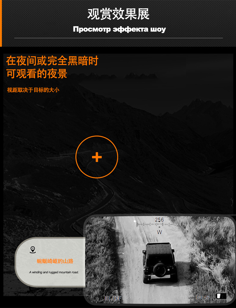 ZIYOUHU NV8160 all-black high-definition infrared night vision device, wearing a single soldier helmet for night photography pic 9