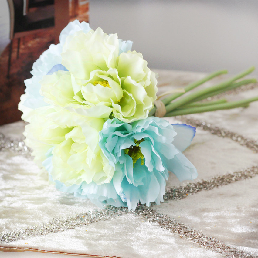 Simulated bouquet of rosemary 7 stems, silk flower, small bouquet for home decoration, factory sales, wedding bouquet Y7031 pic 3