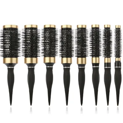 Aluminum Tube Curly Hair Comb Roll Comb For Men Air Bangs Curly Hair Comb
