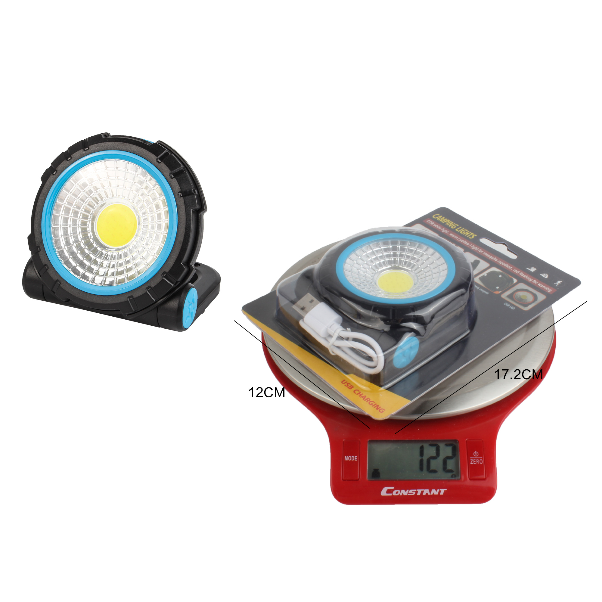 USB charging magnetic emergency light, handheld auto repair work light, ultra-bright outdoor lighting, emergency camping light cob Specification image