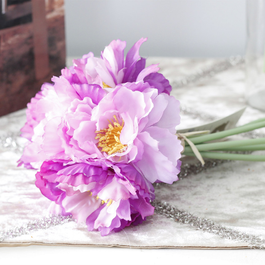 Simulated bouquet of rosemary 7 stems, silk flower, small bouquet for home decoration, factory sales, wedding bouquet Y7031 pic 2