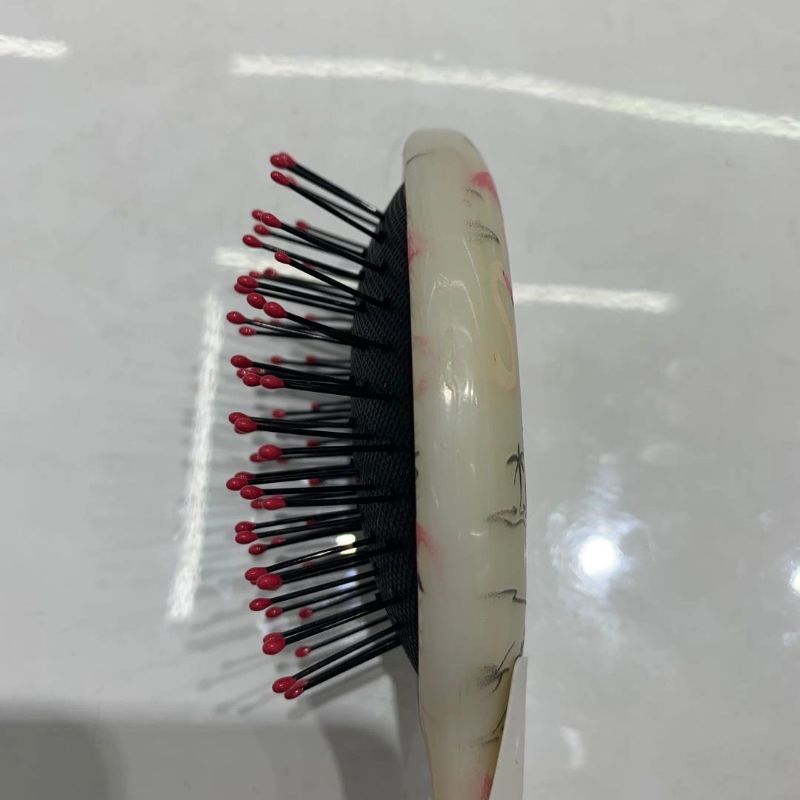 Cartoon Flamingos Massage Comb Balloon Scalp Massage Anti-Static Blow Molding Specification drawing