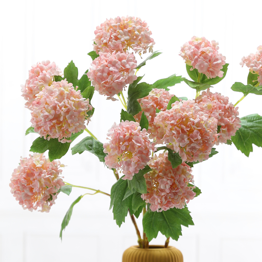 Artificial hydrangea, silk flower, 3 snowballs, artificial flower pods, home decoration, high-end hydrangea, wedding decoration, tree planting L1969 pic 2