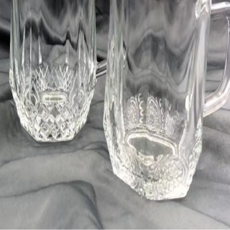 高鹏水晶玻璃把杯/家用把杯/金边 电镀 细节图