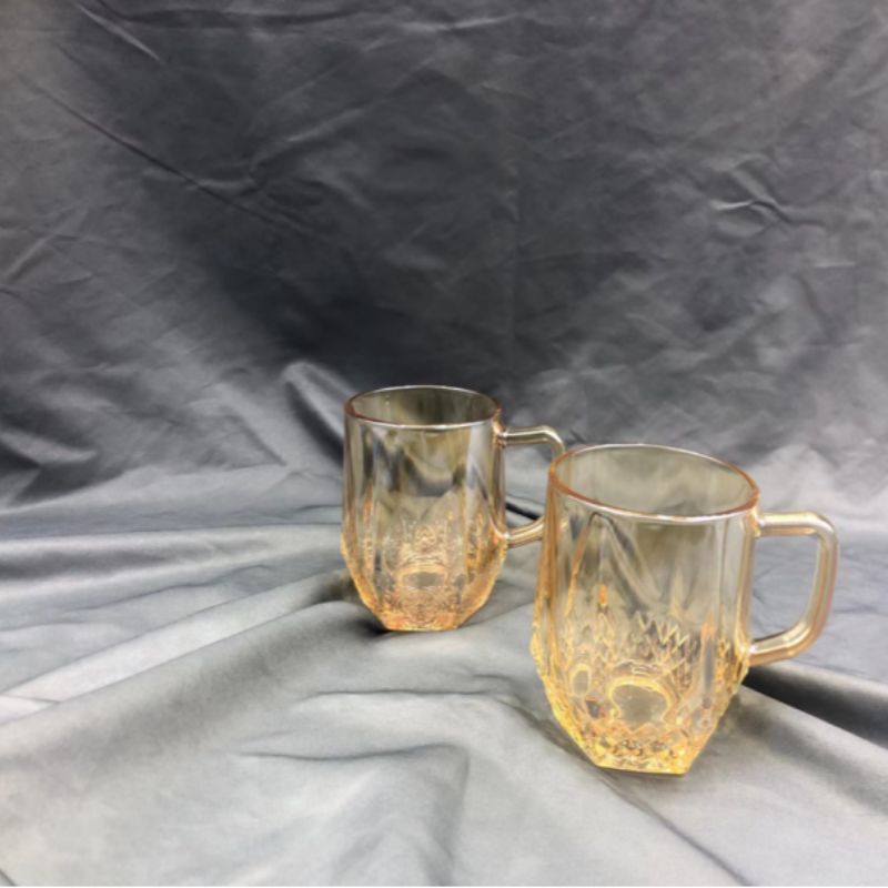 高鹏水晶玻璃把杯/家用把杯/金边 电镀 产品图