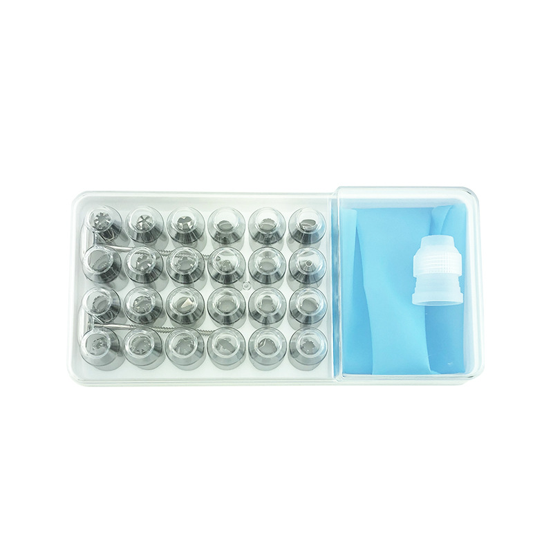 Stainless steel 24-head mouth set