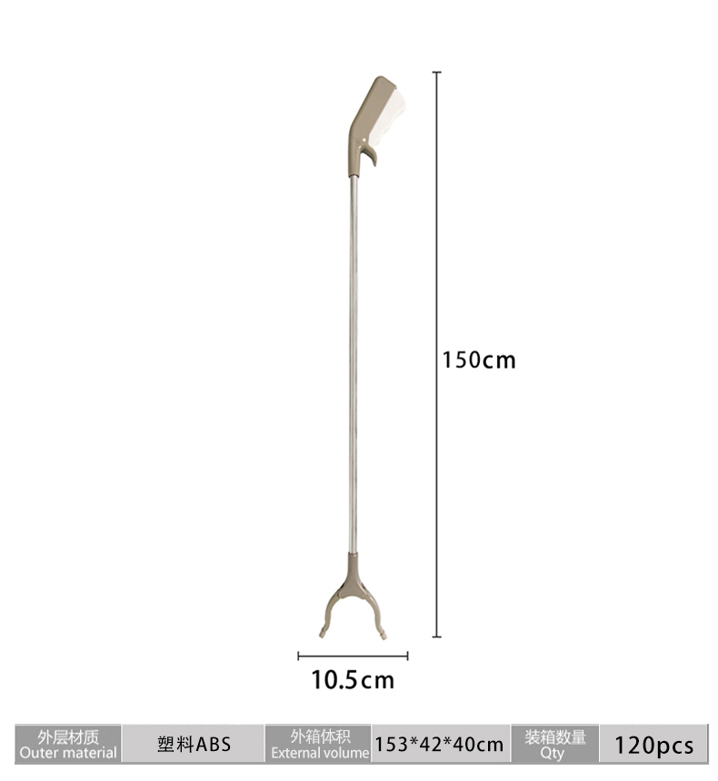 新款可折叠垃圾夹取物抓手卫生捡拾器不锈钢火钳垃圾拾取器长夹子详情23