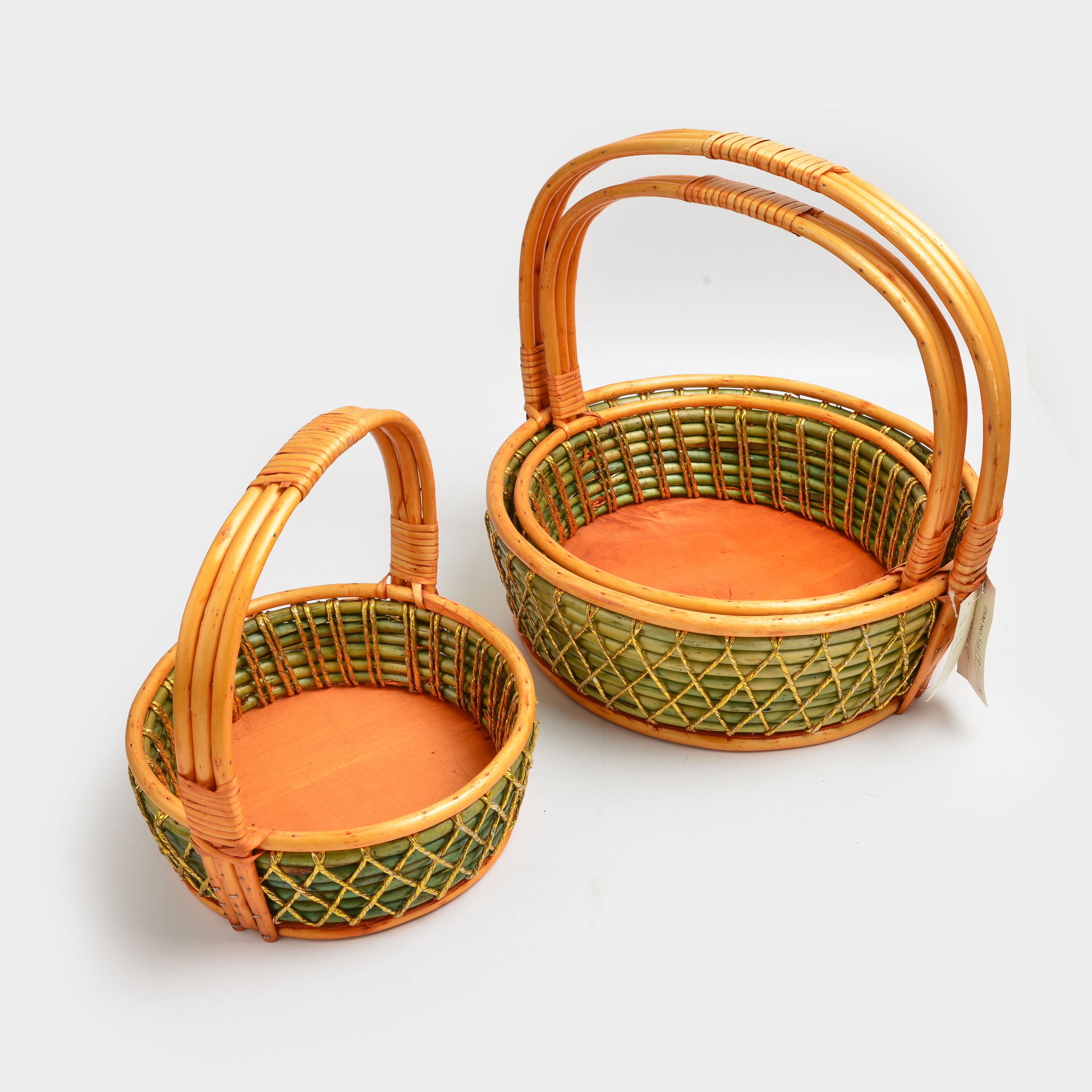 In 2022, the new online hit circular bamboo woven flower basket 2 thumbnail