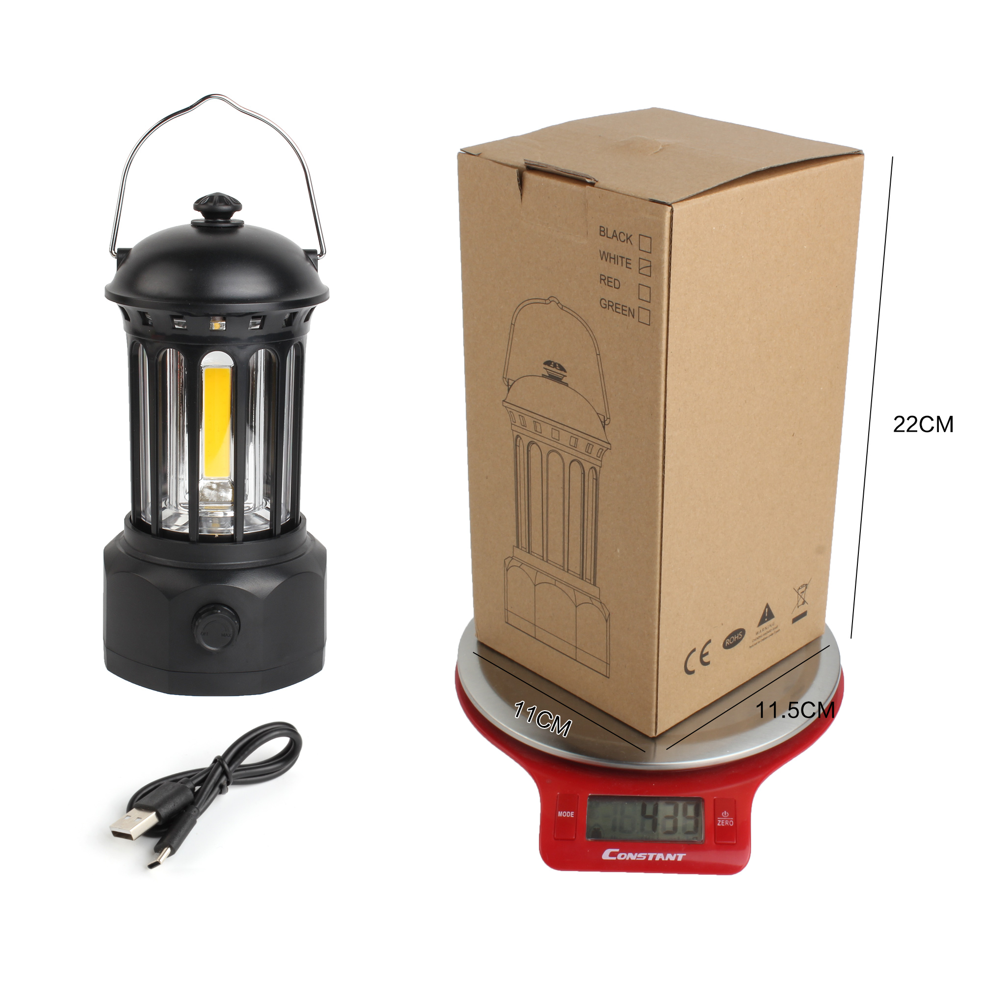 Cross-border new outdoor camping lamps, camping lamps, atmosphere tent lamps, retro horse lamps, COB lighting portable camp lamps Specification image