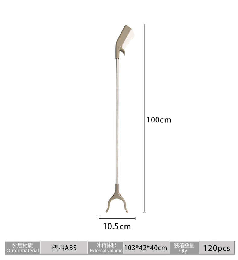 新款可折叠垃圾夹取物抓手卫生捡拾器不锈钢火钳垃圾拾取器长夹子详情21