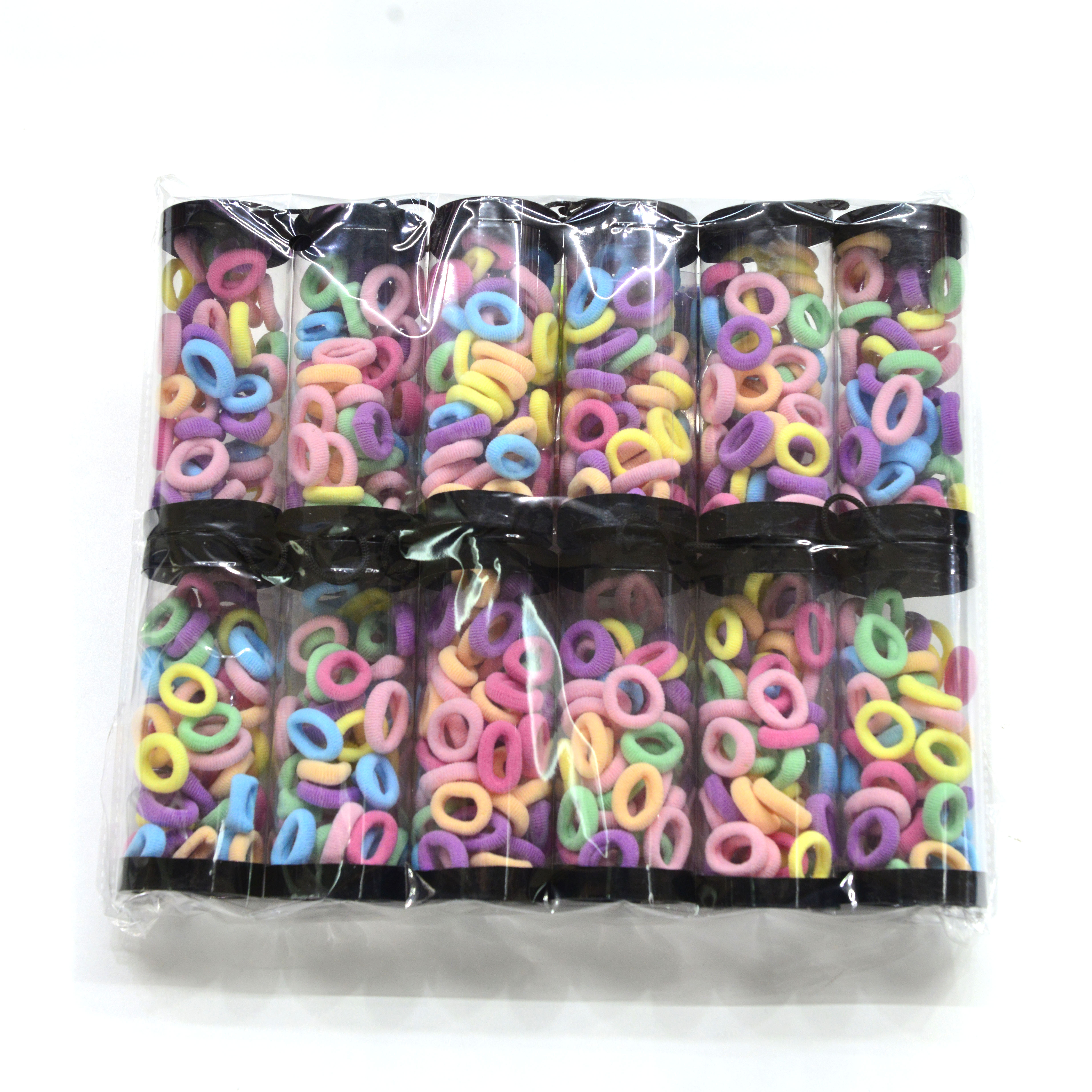 2022 new Internet celebrity explosive style of about 40 nylon ring ring cylinder rubber band mixed color hair ring accessories thumbnail