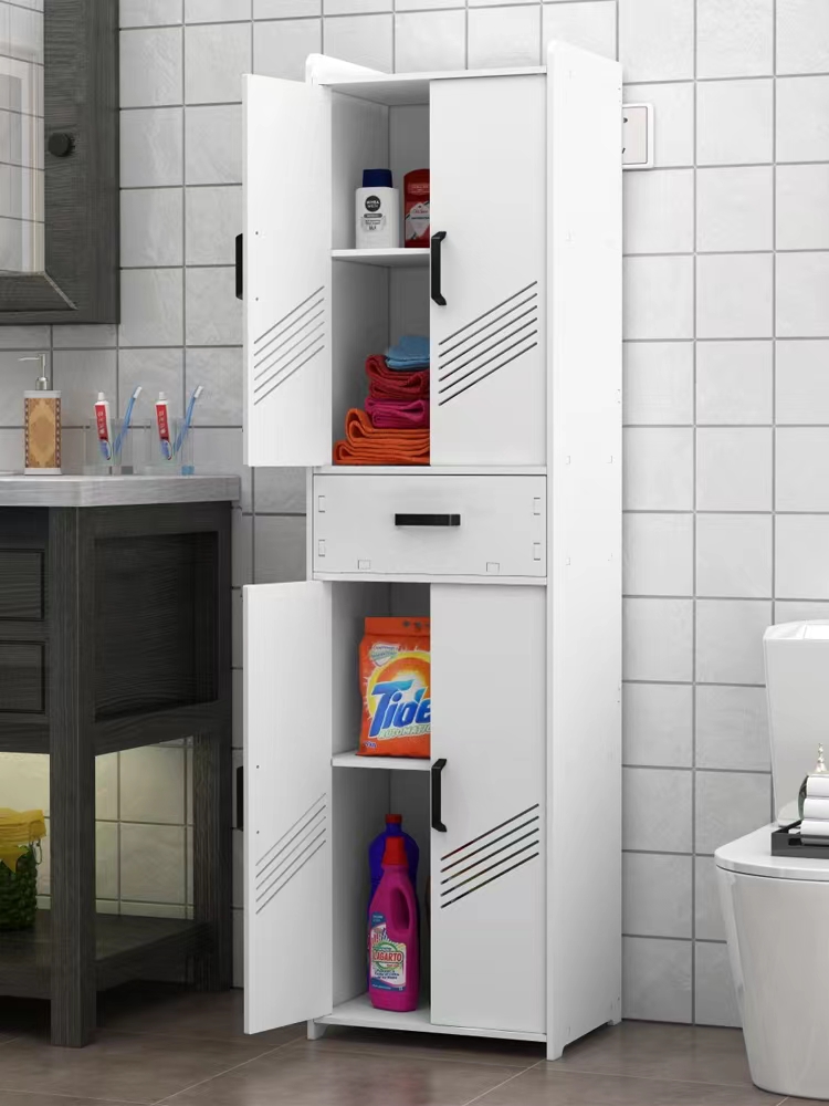 浴室置物架落地式洗手间夹鏠窄小马桶边柜放收纳柜子卫生间储物柜详情7
