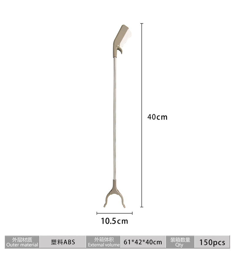 新款可折叠垃圾夹取物抓手卫生捡拾器不锈钢火钳垃圾拾取器长夹子详情19