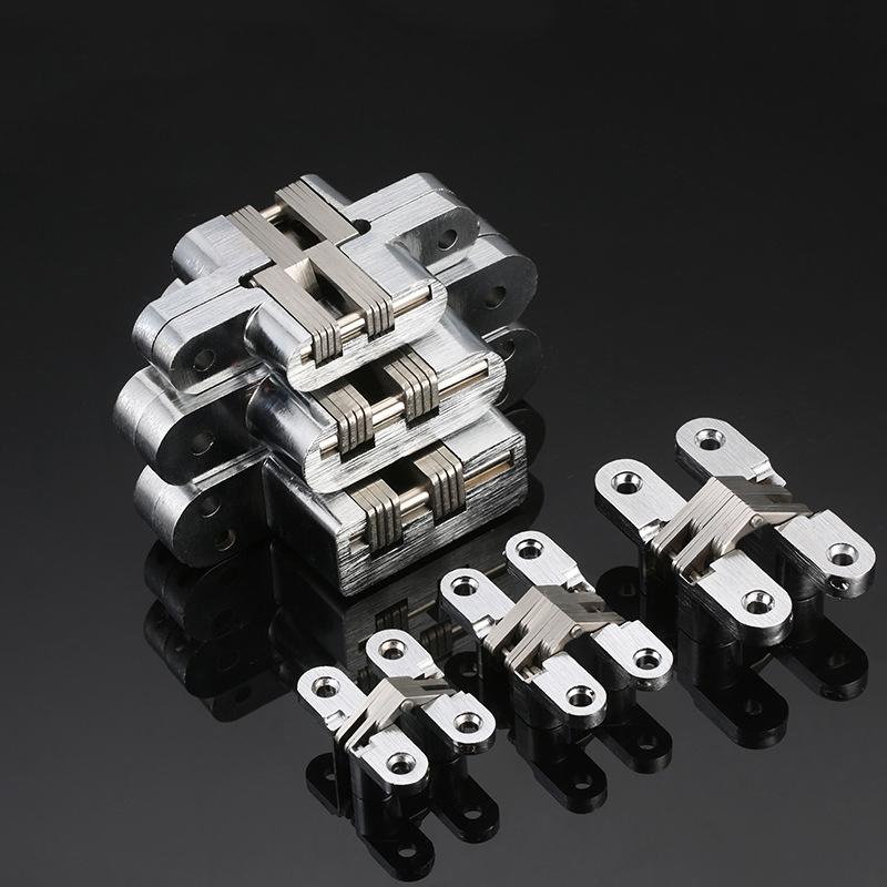 Zinc-alloy cross hinge hidden hinge hidden European folding door hinge large, medium and small dark hinge Application Scenario