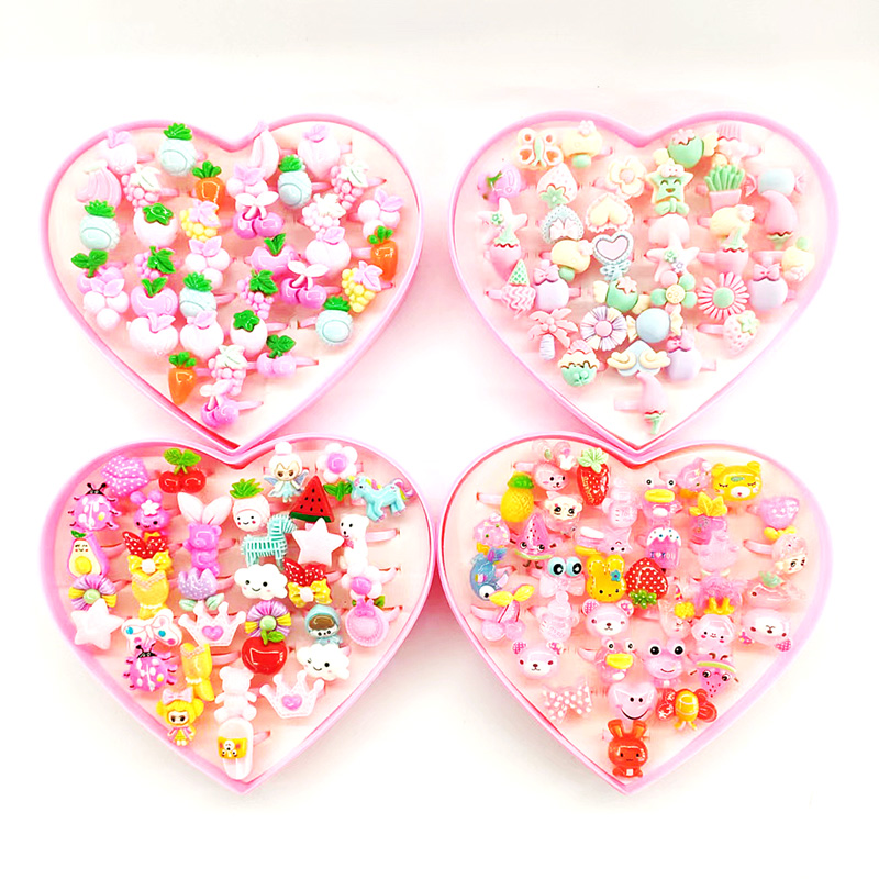 BD220901-1 Children's heart-shaped ring set Specification drawing