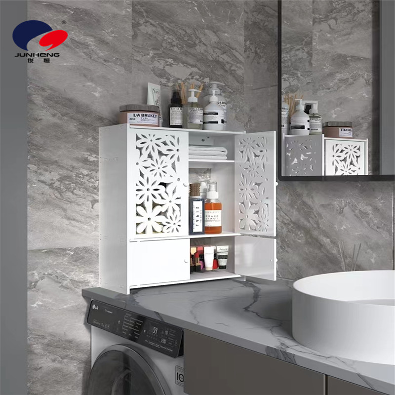 Bathroom non-drilling storage rack, toilet, bathroom wall-mounted shower room, hand wash shower room, body wash wall storage cabinet details Picture