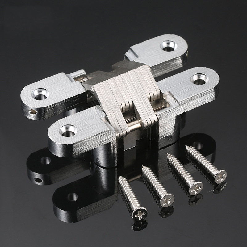 Zinc-alloy cross hinge hidden hinge hidden European folding door hinge large, medium and small dark hinge thumbnail
