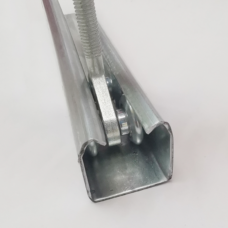 Heavy duty sliding door pulley rail industrial door lifting rail Slide rail sliding door rail iron pulley rail Specification drawing