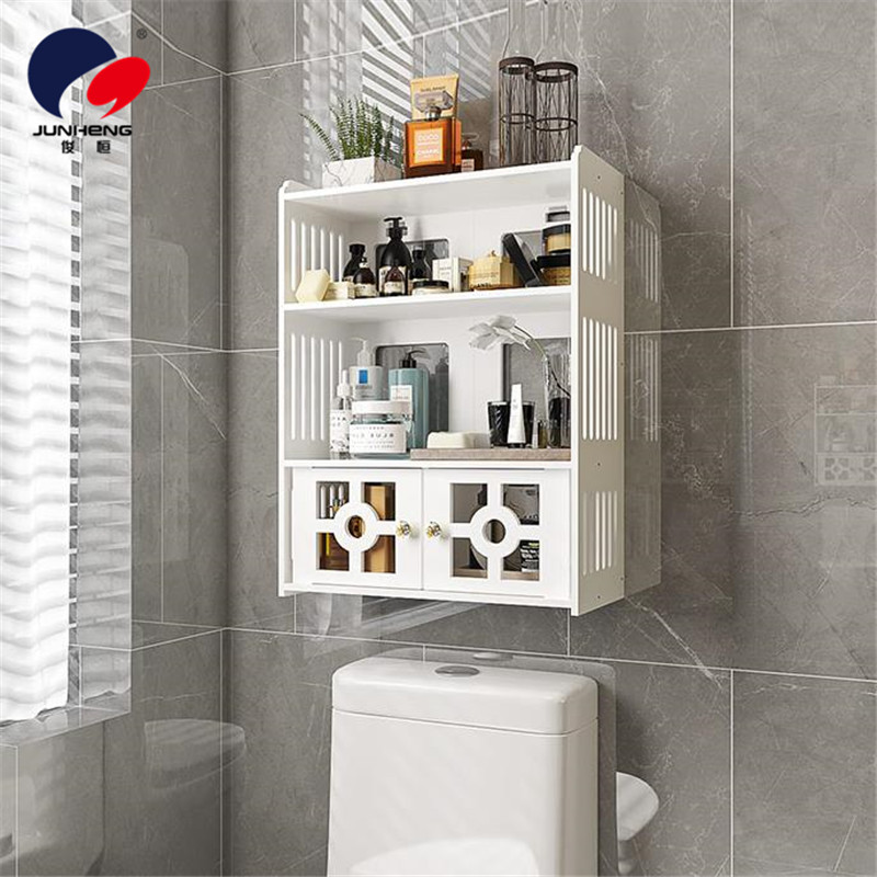 Bathroom non-drilling storage rack, toilet, bathroom wall-mounted shower room, hand wash shower room, body wash wall storage cabinet Application Scenario