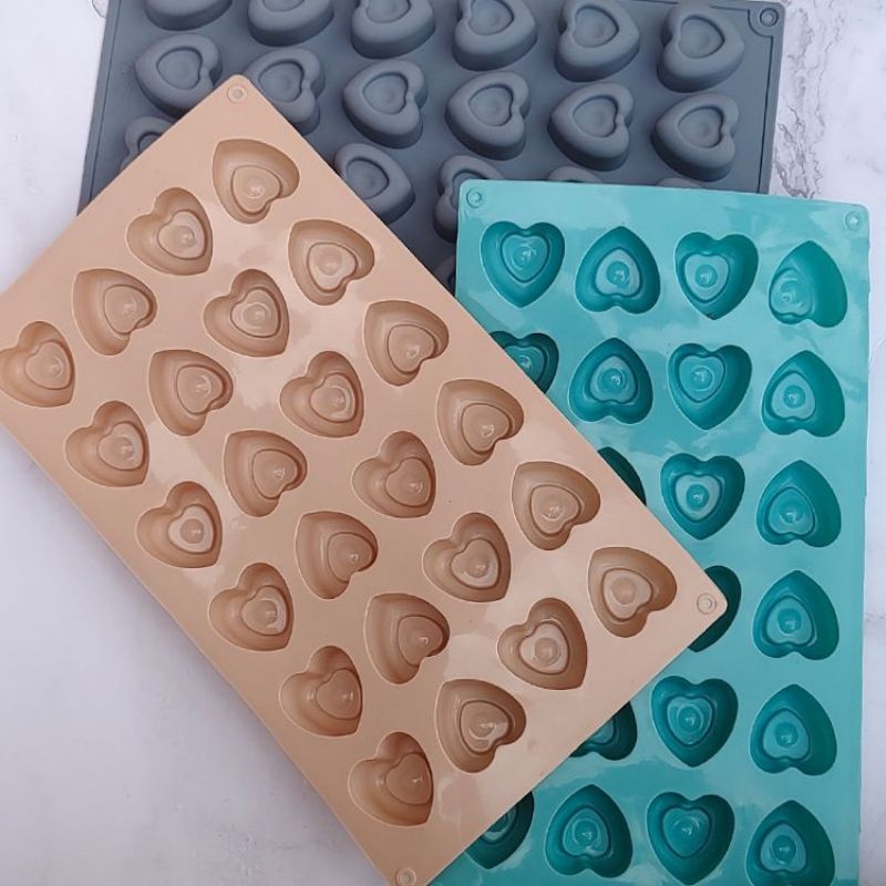 24 love baking silicone mold food grade kitchen household mini cake pudding chocolate bowl baby cake thumbnail