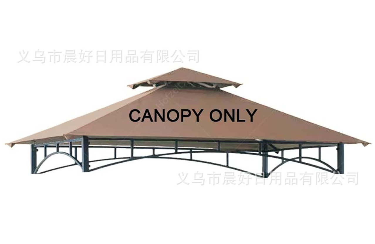 5x8 BBQ gazebo replacement canopy BBQ tent double roof cover outdoor garden tent tarpaulin roof cloth replacement thumbnail