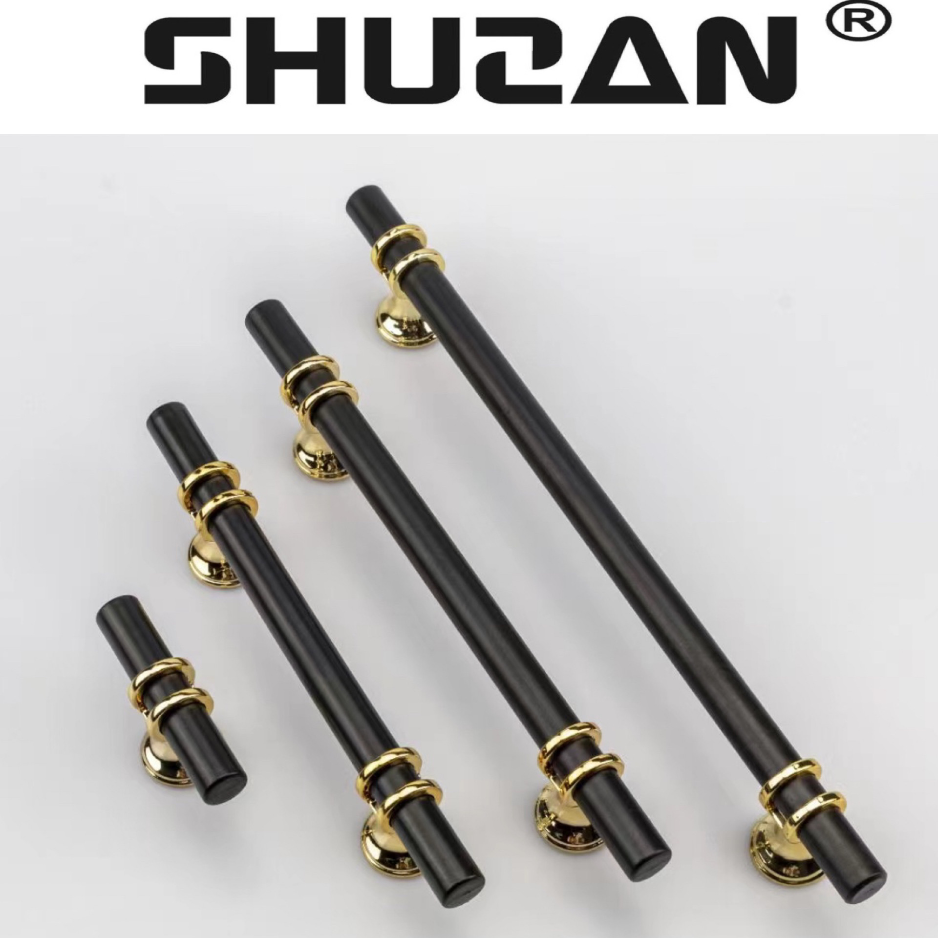 Factory Direct Sales Of Wardrobe Door Handles, Golden Aluminum Alloy Drawers, Kitchenware, Furniture Hardware, T-Shaped Single-Hole Handles Specification drawing