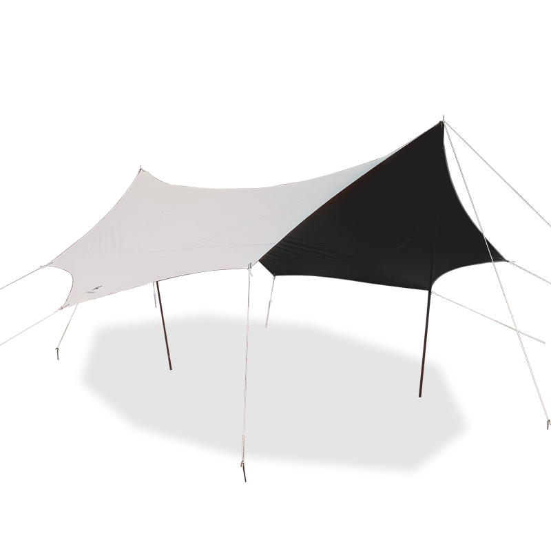 Xanuoduoji outdoor black rubber hexagonal canopy camping thickened rainproof, sunshade and portable simple canopy Specification image