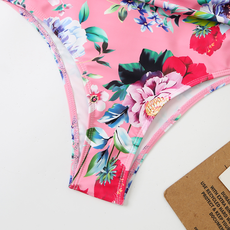 [Factory Direct Sales] New Amazon Cross-Border Sexy One-Piece Swimsuit Foreign Trade Halter Bikini 2022 Europe And The United States Belly Skinny Swimsuit Women's Swimsuit Manufacturers Wholesale Bikini Print Application Scenario