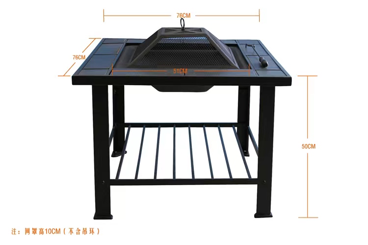Wholesale of multi-functional barbecue tables, outdoor fire basins, charcoal grills, villa grills, courtyard BBQ, factory direct sales Item Picture