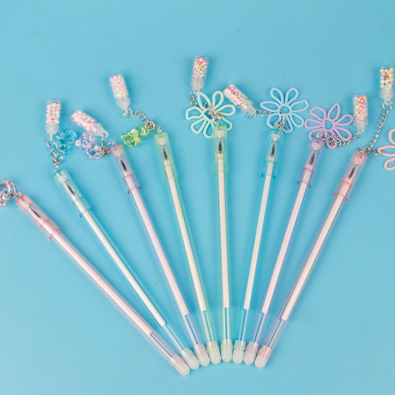 Cartoon drift bottle pendant neutral pen Chinese style ballpoint pen for primary school writing pen