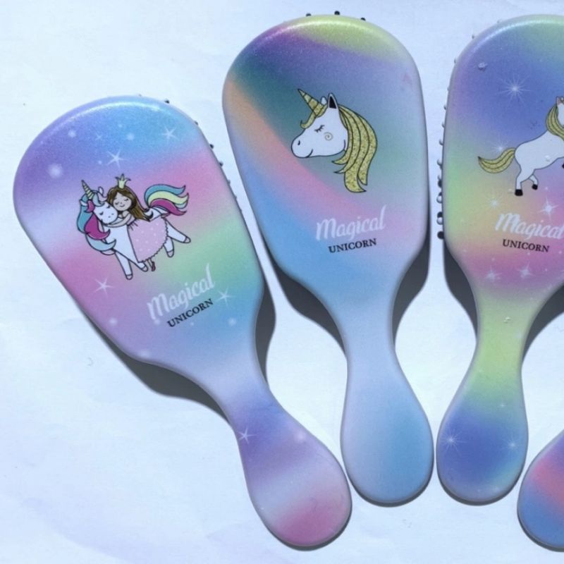 Hair Comb Small Fan Air Cushion Massage Comb Plastic Massage Anti-Static Comb Plastic Print Cute Air Bag Comb