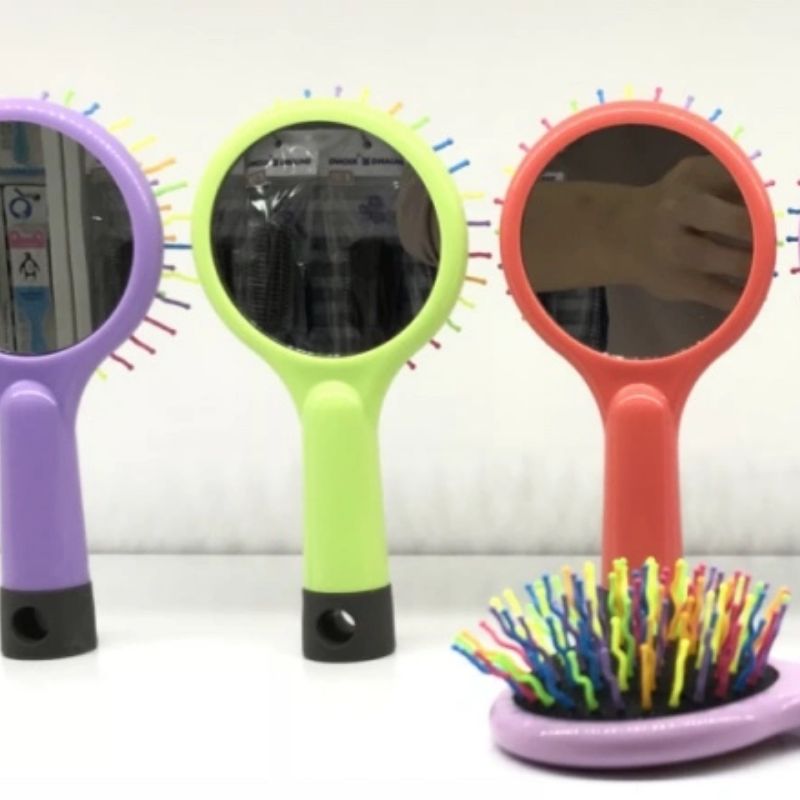 Hair comb, mirror air cushion massage comb, plastic massage anti-static comb, plastic printed cute airbag comb details Picture