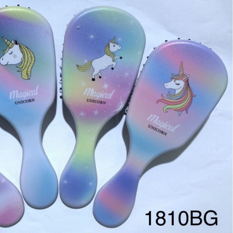 Hair Comb Small Fan Air Cushion Massage Comb Plastic Massage Anti-Static Comb Plastic Print Cute Air Bag Comb details Picture
