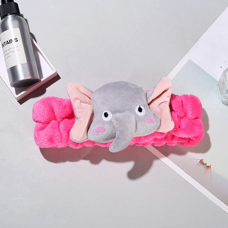 韩版网红女士洗脸发带 新款可爱大象发箍 面膜洗护束发带头带批发详情10