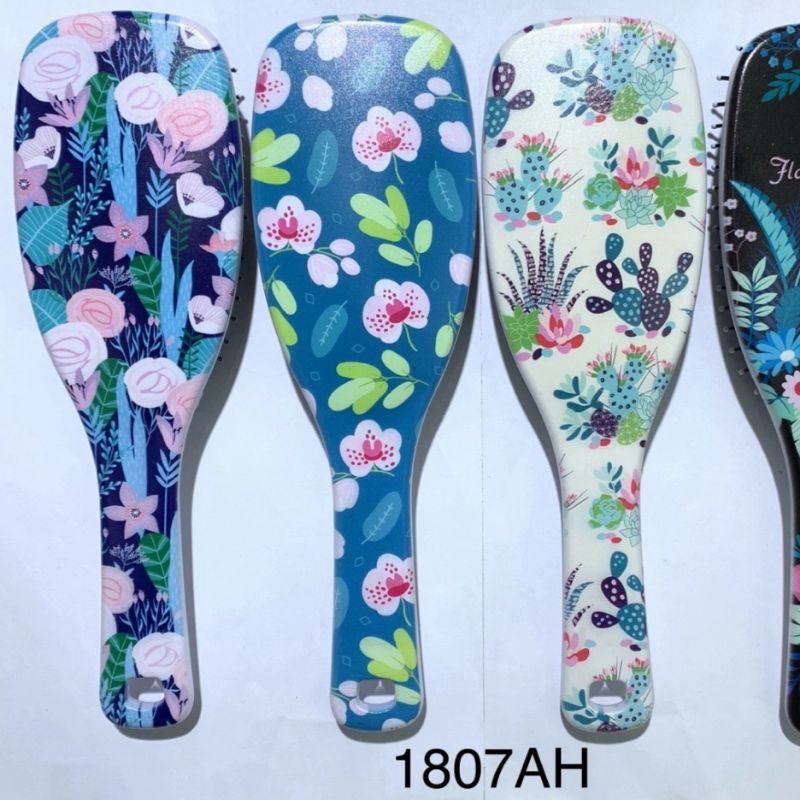 Hair comb, wine bottle-shaped air cushion massage comb, plastic massage anti-static comb, plastic printed cute airbag comb details Picture