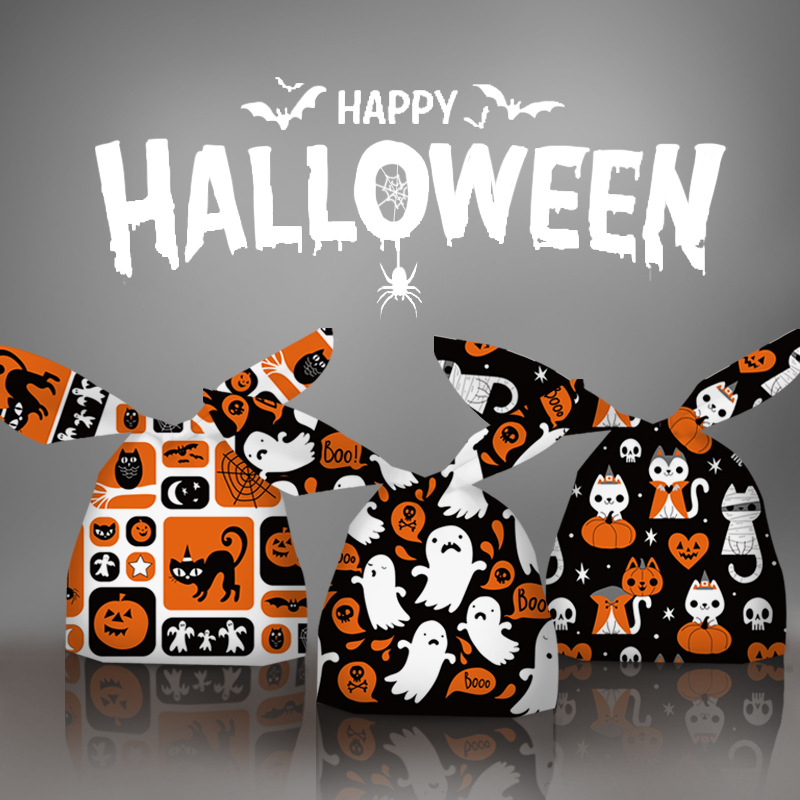 New Cross-Border Halloween Candy Bag Bag Rabbit Ears Snack Bag Baking Cookie Bag Gift Bag Manufacturers In Stock Specification drawing