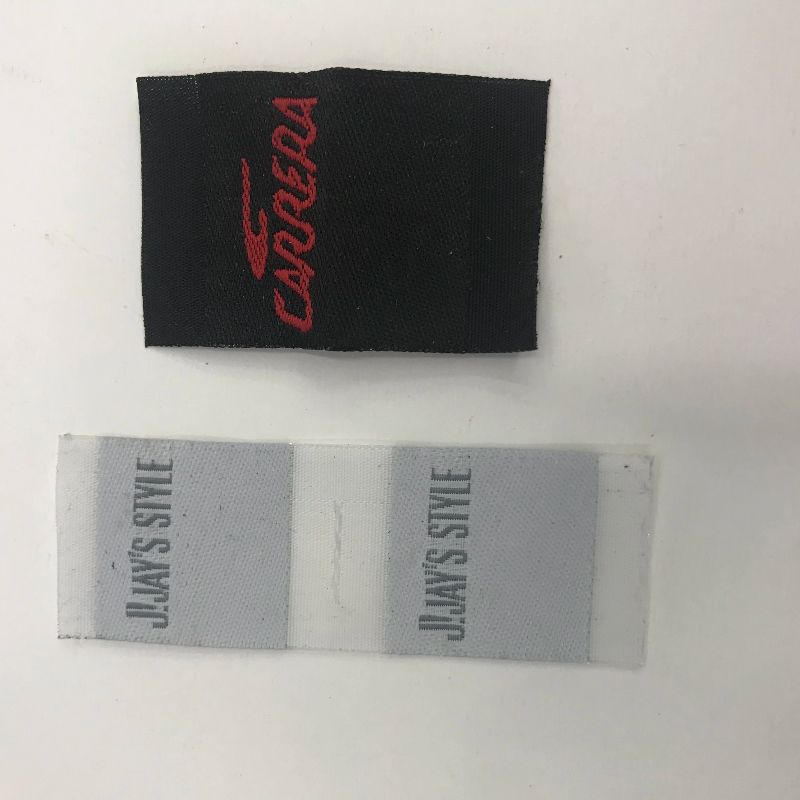 Woven Label Customized Clothing Customized Spot High-Grade Logo Label Washing Label Woven Label Cloth Label Hot Selling Clothing Accessories Specification drawing