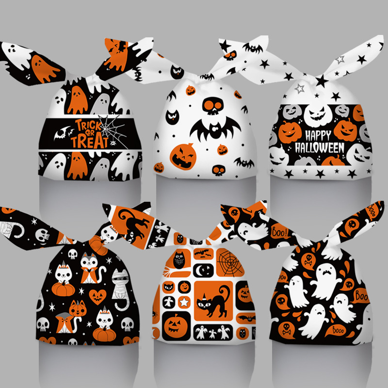 New Cross-Border Halloween Candy Bag Bag Rabbit Ears Snack Bag Baking Cookie Bag Gift Bag Manufacturers In Stock