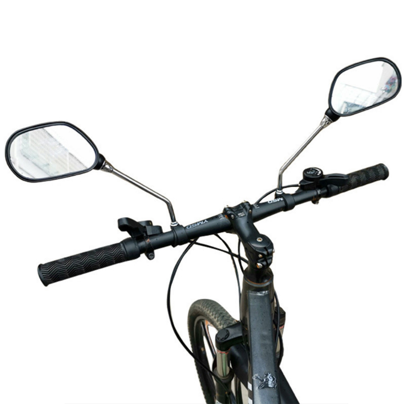 190602 Bicycle rearview mirror, motorcycle bicycle rearview mirror, riding safety view rearview mirror, equipped flat glass mirror, handlebar mirror details Picture
