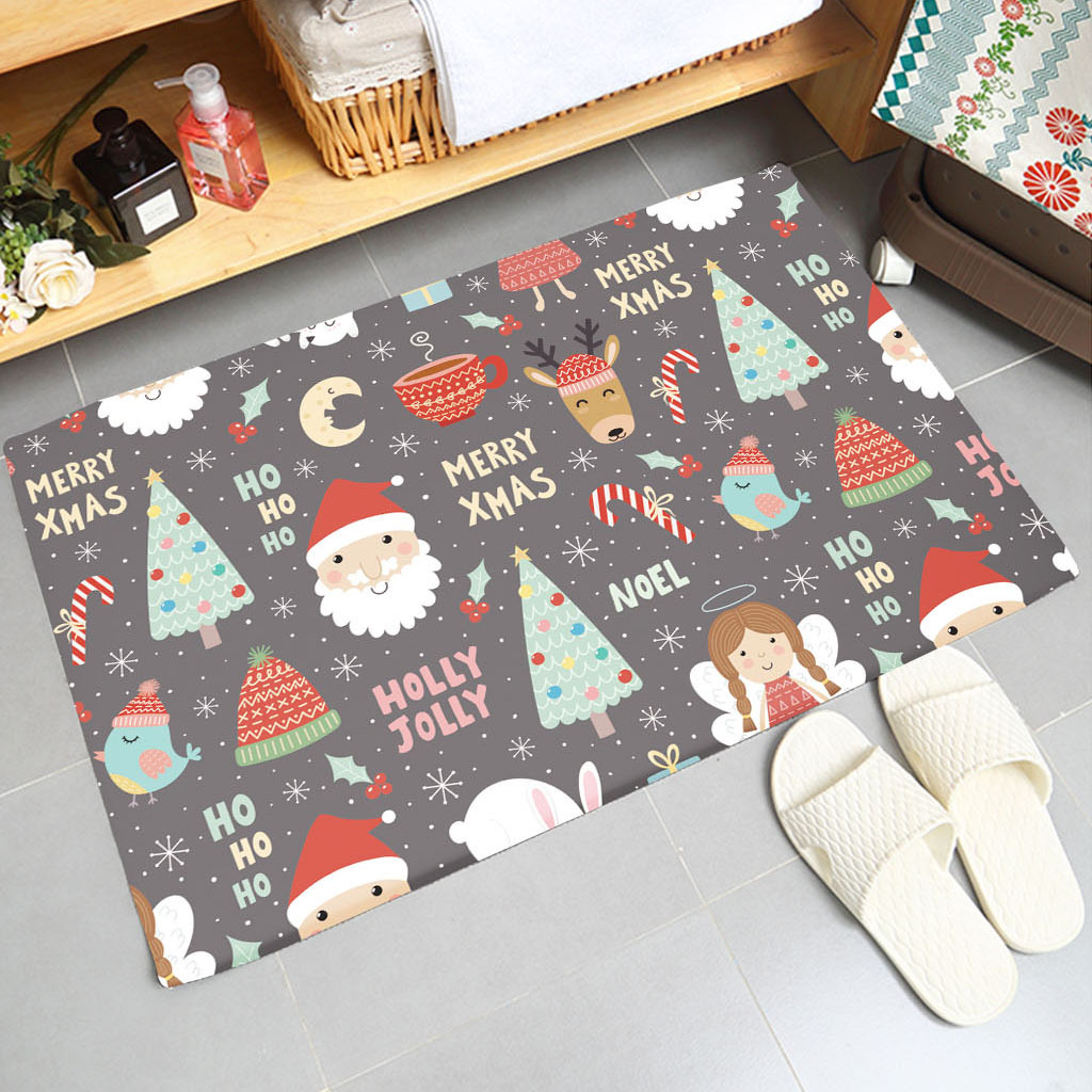 Thousands of Thoughts Christmas decoration carpet floor MATS household foot MATS Nordic doormats Kitchen stairs bathroom non-slip MATS