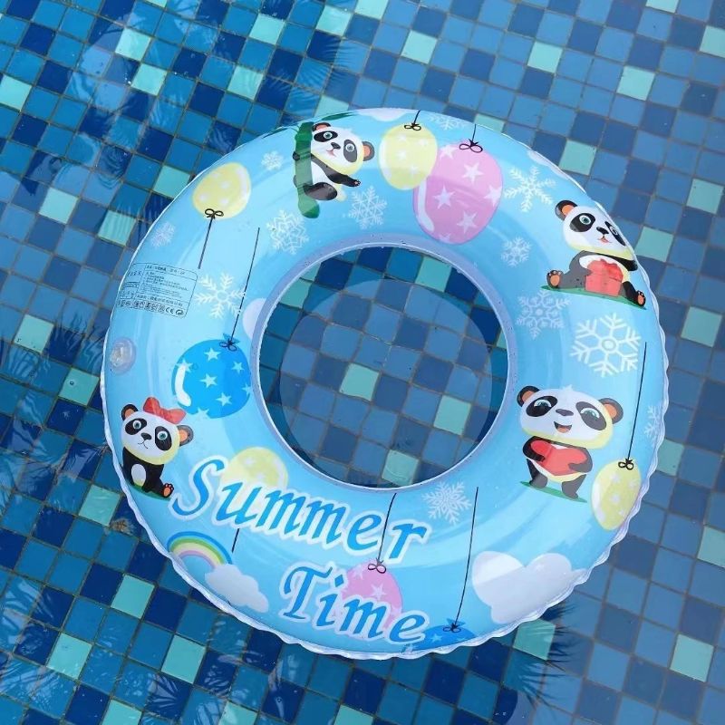 水上用品工厂PVC 90CM 新款加厚冰雪熊猫游泳圈 啸龙玩具厂批发直售46图