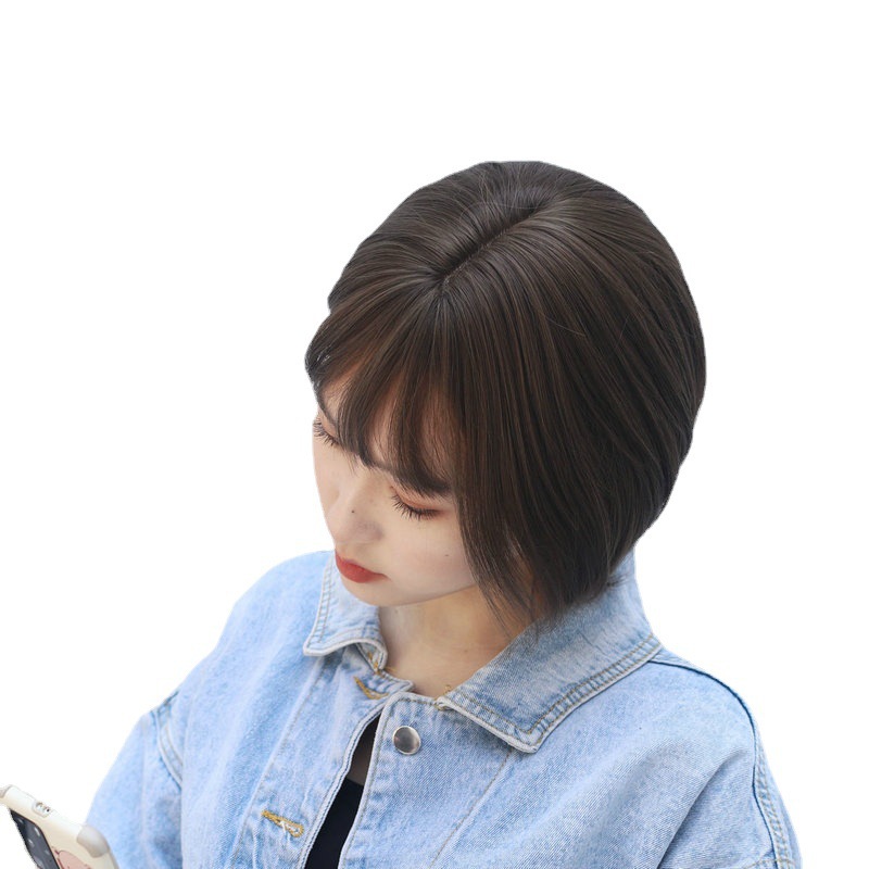 Manufacturers hairpiece female high temperature silk short straight hair natural full head set new fashion Bob handsome wig wholesale Item Picture
