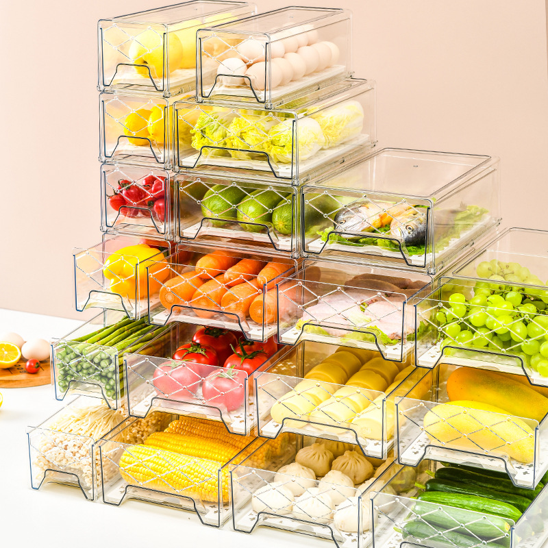 Refrigerator fresh-keeping freezer drawer storage box