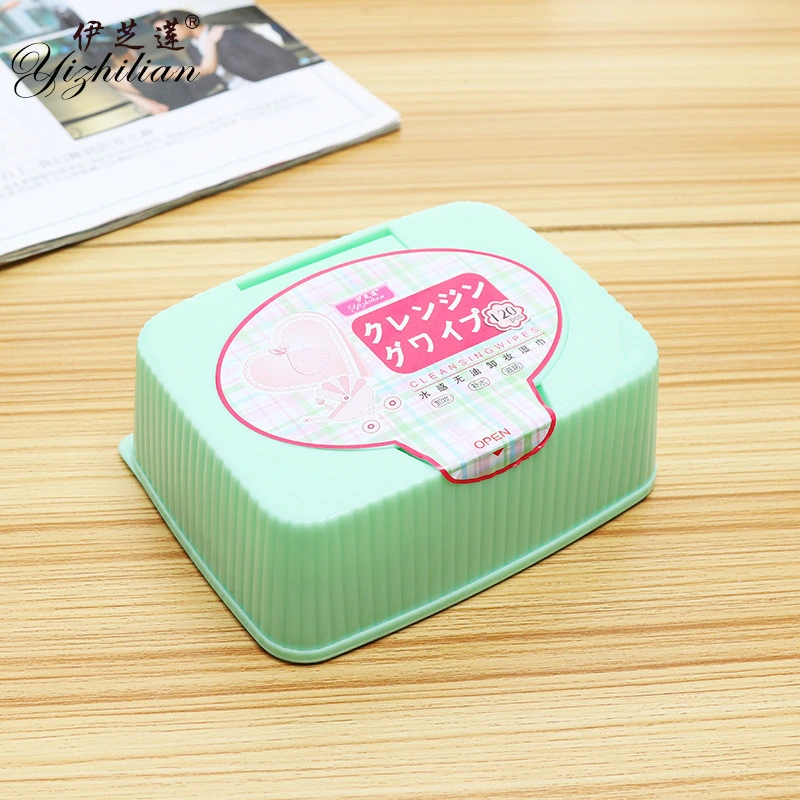 伊芝莲水感无油卸妆湿巾 懒人无纺布保湿洁面巾温和补水120片盒装详情1