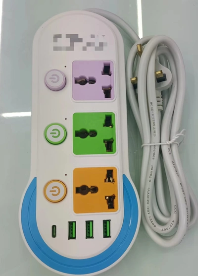3-Position Universal Hole Usb Three-Color Plug