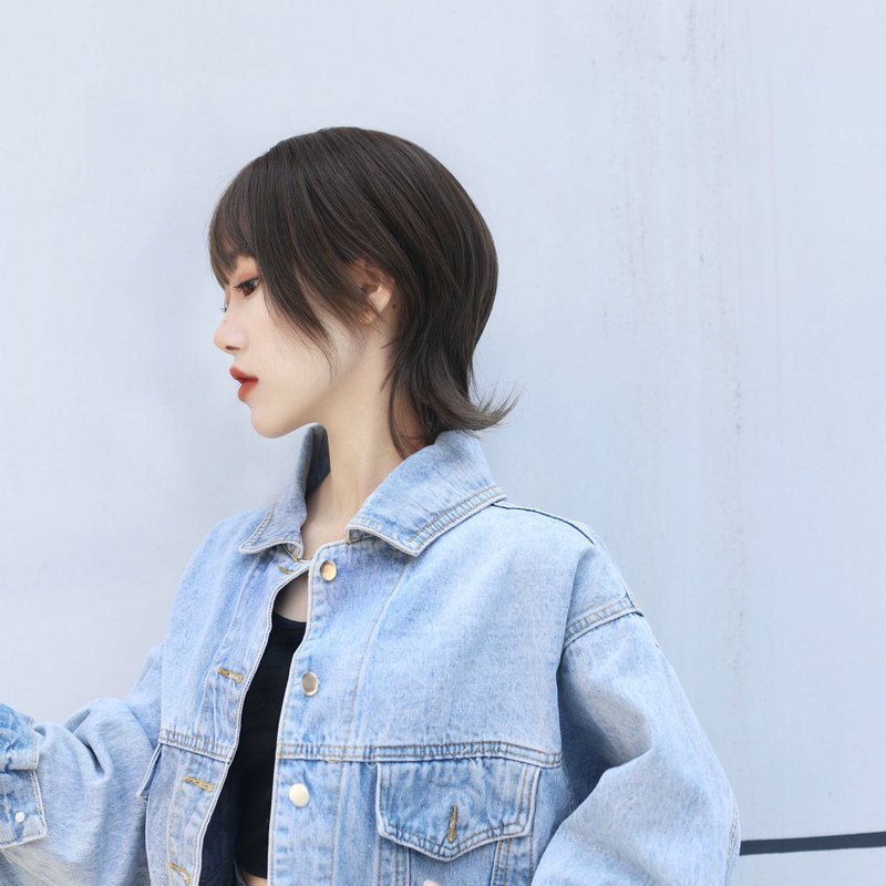Manufacturers hairpiece female high temperature silk short straight hair natural full head set new fashion Bob handsome wig wholesale details Picture