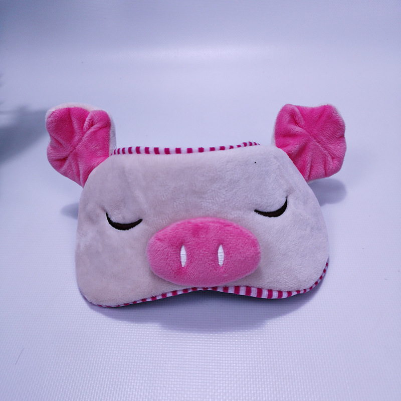 Manufacturers spot cartoon pig sleep eye mask short plush shade eye mask nap shade eye mask customization thumbnail