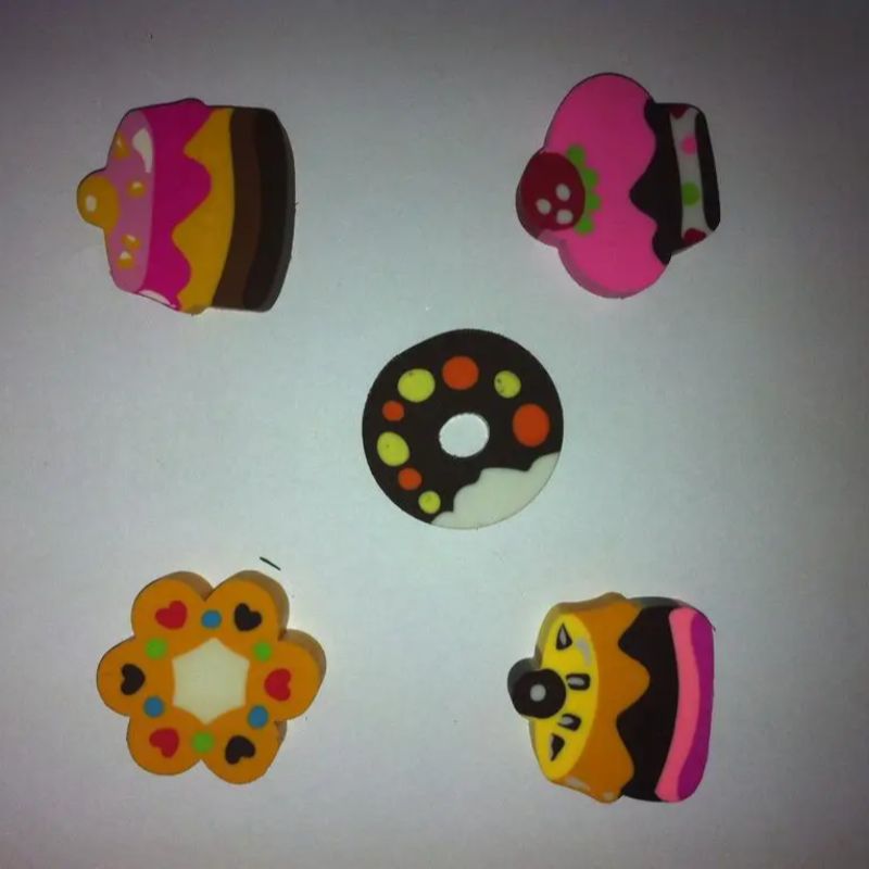 Super Smart cake-shaped cartoon multi-color Korean version card suction eraser 2022 New style eraser Specification image