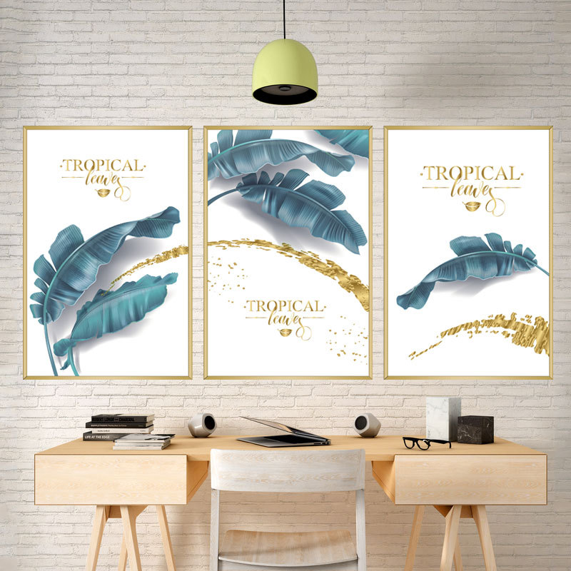 Banana leaf photo frame painting wall stickers Living room bedroom self-adhesive removable decorative stickers AY10217 peerless thumbnail